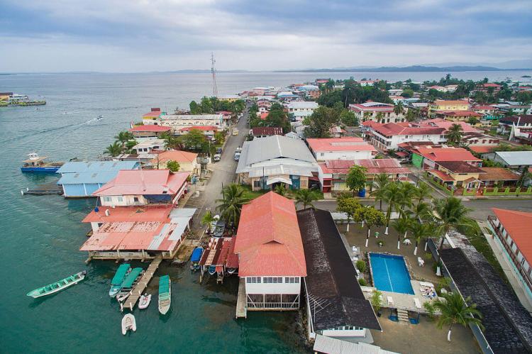 Aerial view of Bocas del Toro, Panama