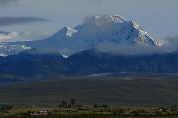 Panorama of the Andes in Bolivia 