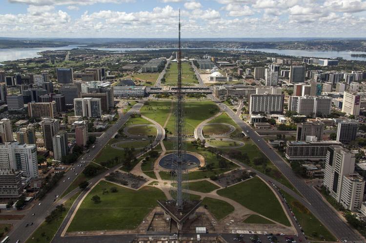 Monumental Axis and Brasilia TV Tower, Downtown Brasilia, Brazil