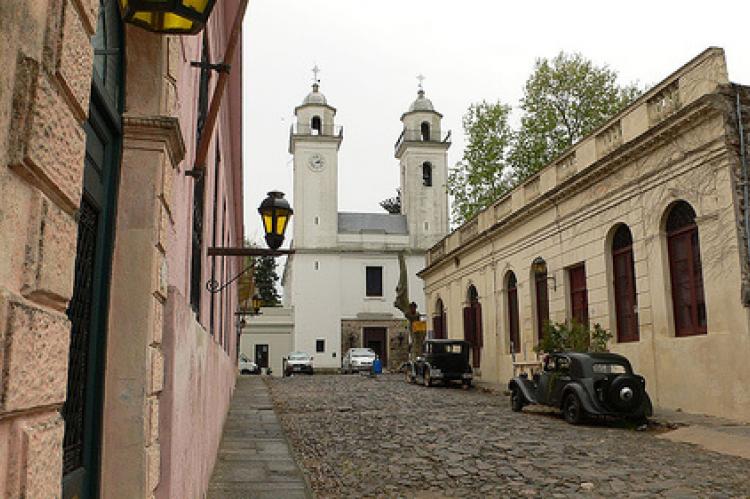 Street in the historic quarter of Colonia del Sacramento, Uruguay