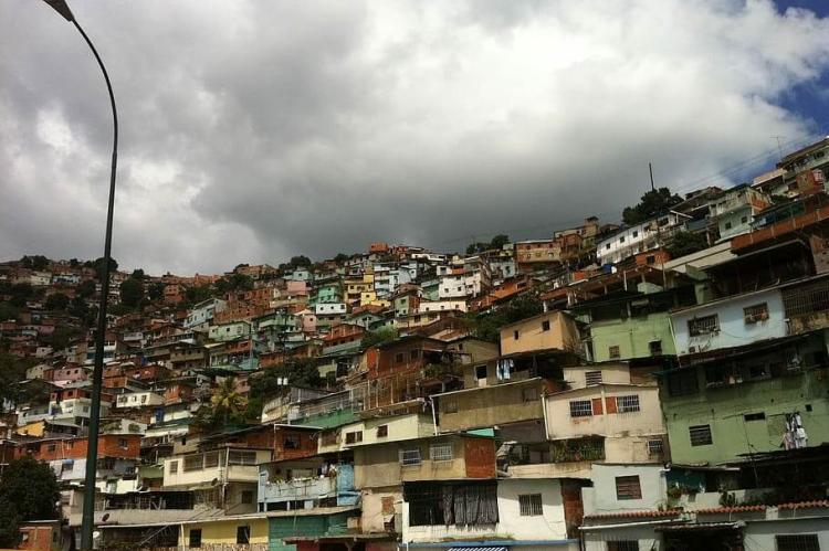 Hillside shantytown / slum, Caracas, Venezuela