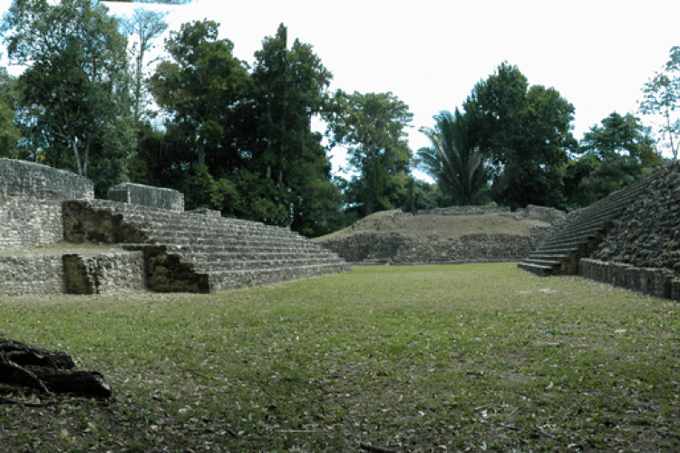 Ruins of residential complex at Caracol, Belize