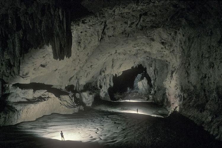 Huge cave passage in Actun Kabal, Chiquibul Cave Sytem, Belize