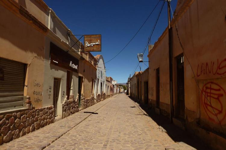 Street in the historic center of Humahuaca, Argentina