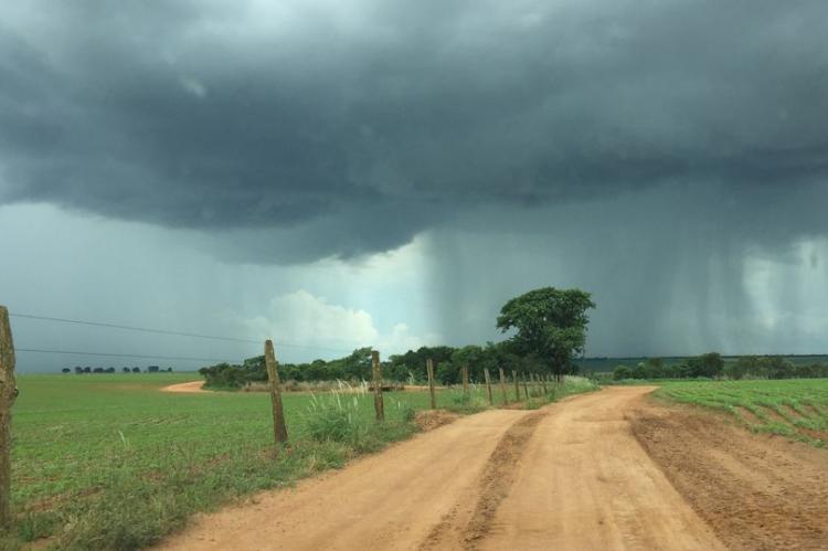 Storm over the tropical Cerrado biome, Brazil