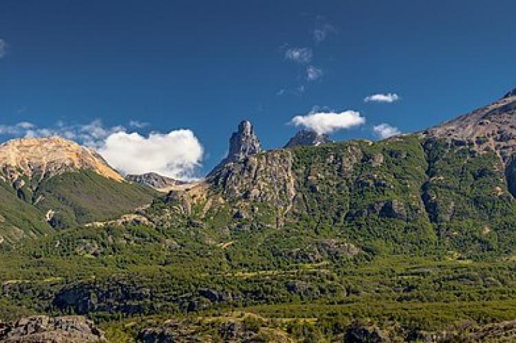 Panorama of Cerro Castillo and surroundings, Aysén, Chile