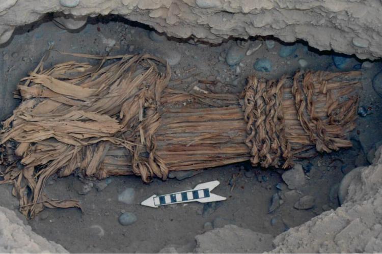 Child burial, Huaca Pucllana, Miraflores, Peru