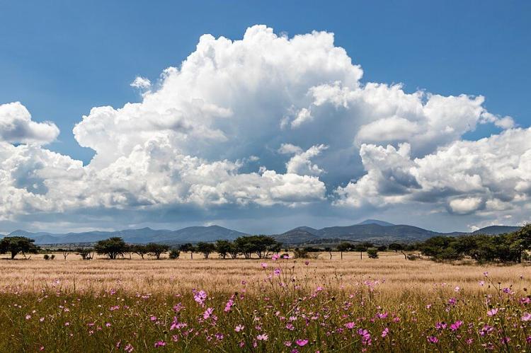 Clouds over Mexican landscape 