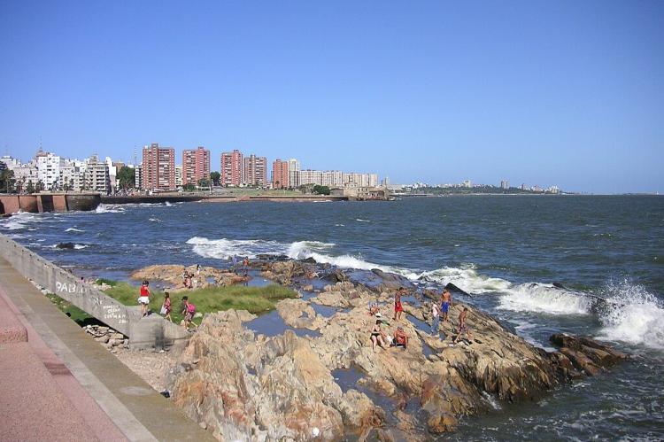 Coast of Montevideo, Uruguay, port area