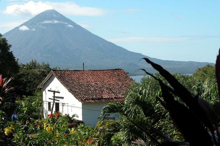 Concepcion volcano as seen from Finca Magdalena, Ometepe, Nicaragua