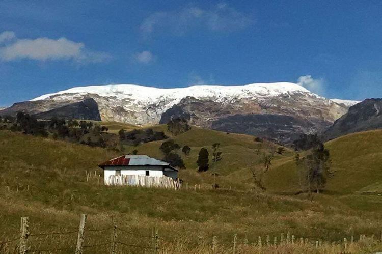 View of Nevado del Ruiz from the east, near the town of Murillo, Colombia