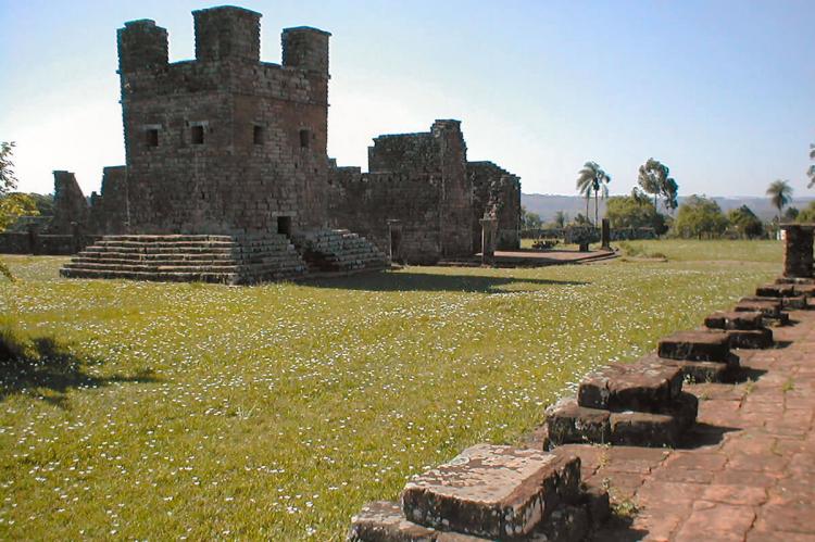 Courtyard of the Trinidad ruins, Paraguay