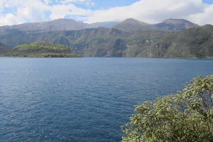 Cuicocha crater lake, Andes, Ecuador