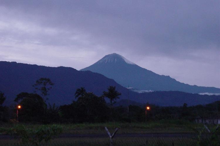 The volcano Sanguay from Macas, Sangay National Park, Ecuador