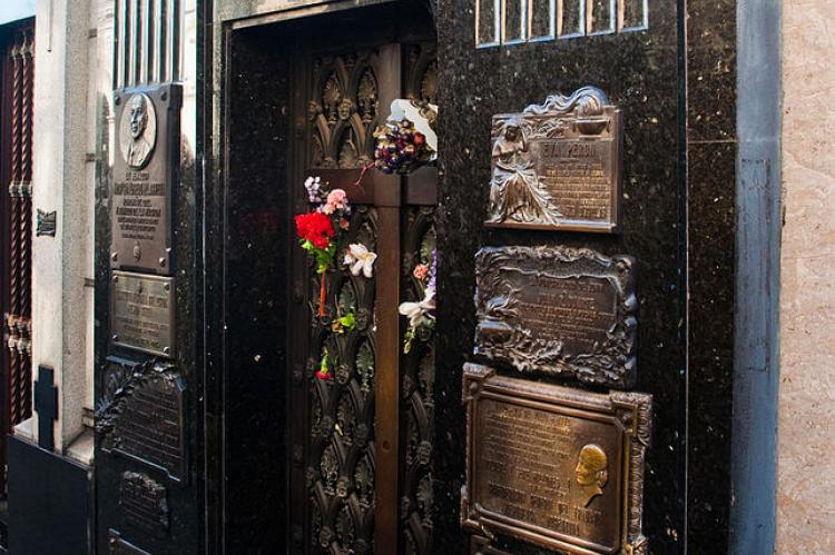 Eva Peron's tomb, La Recoleta Cemetary, Buenos Aires, Argentina