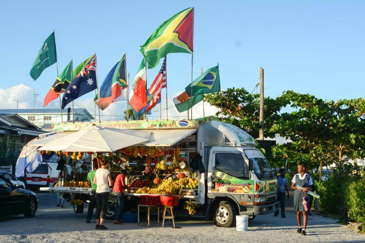 Produce vendor truck, Georgetown, Guyana