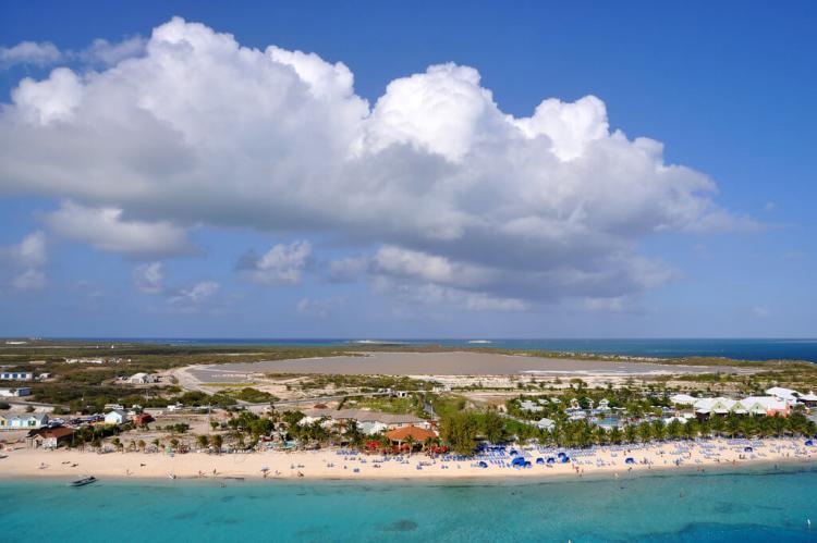 Aerial view of Grand Turk, Turks and Caicos