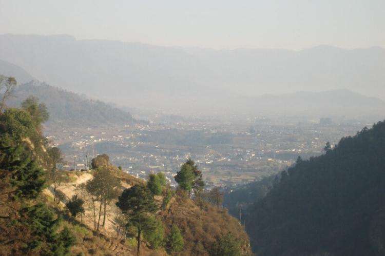 Guatemalan highlands, smoke and smog