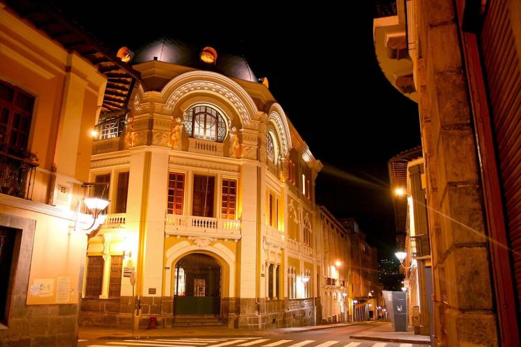 Historic center of Quito, Ecuador at night