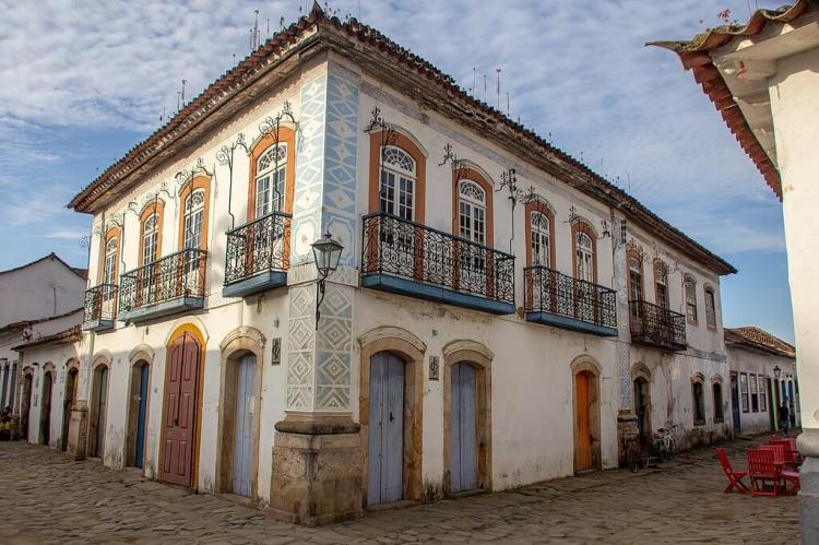 Street in Historic Center of Paraty, Brazil
