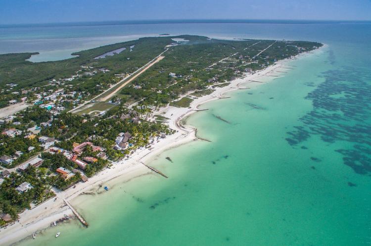 Aerial view of Holbox Island, Mexico