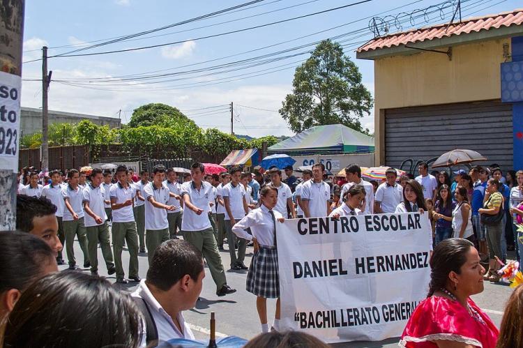 Independence day parade in Santa Tecla, El Salvador