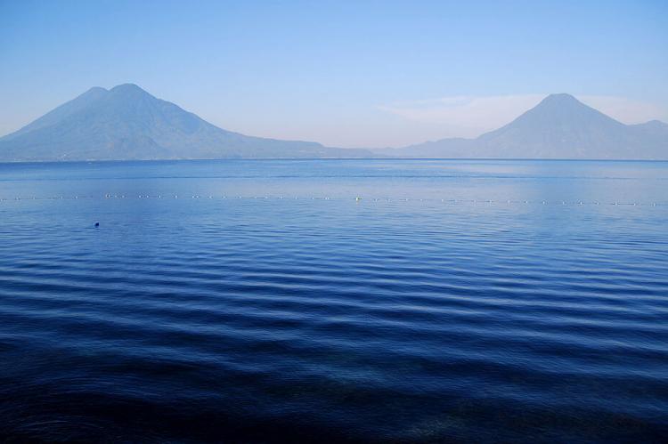 Lake Atitlan, view from Panajachel, Guatemala