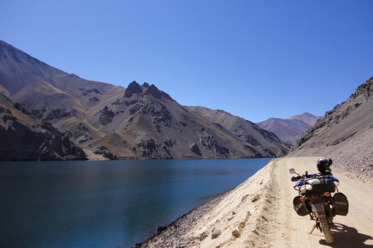 Lake along Paso del Agua Negra, border crossing between Argentina and Chile