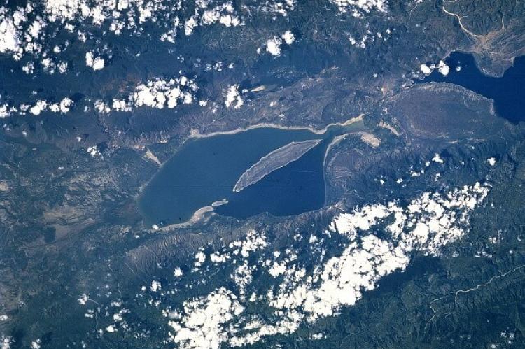View from space: Lake Enriquillo, Dominican Republic