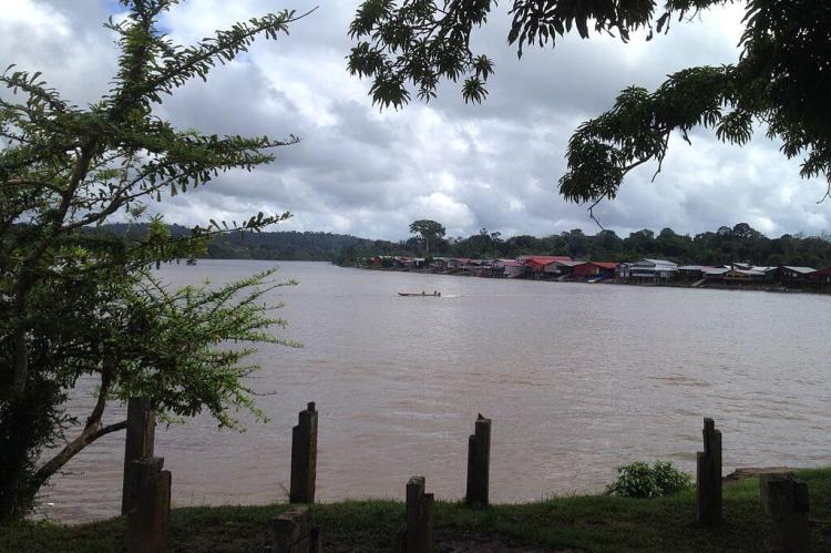 Lawa River as seen from French Guiana's coast (near Maripasoula)