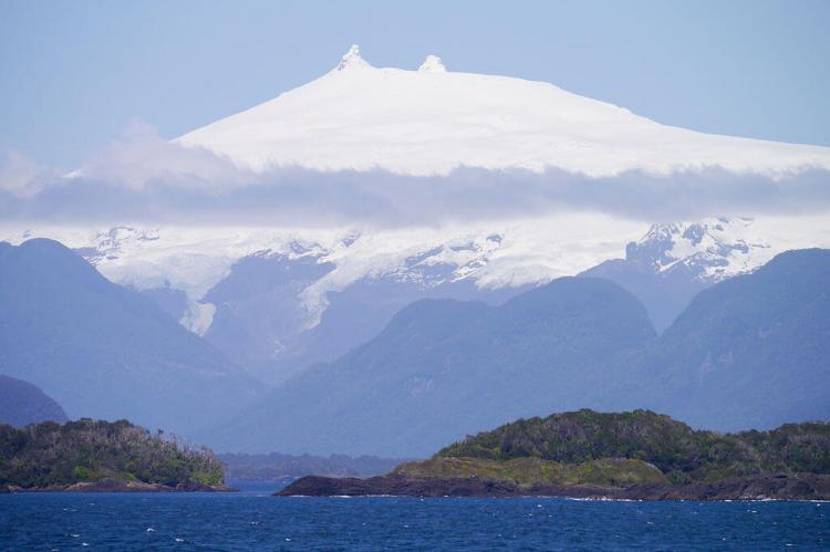 Melimoyu Volcano panorama, Aysén Region, Chile