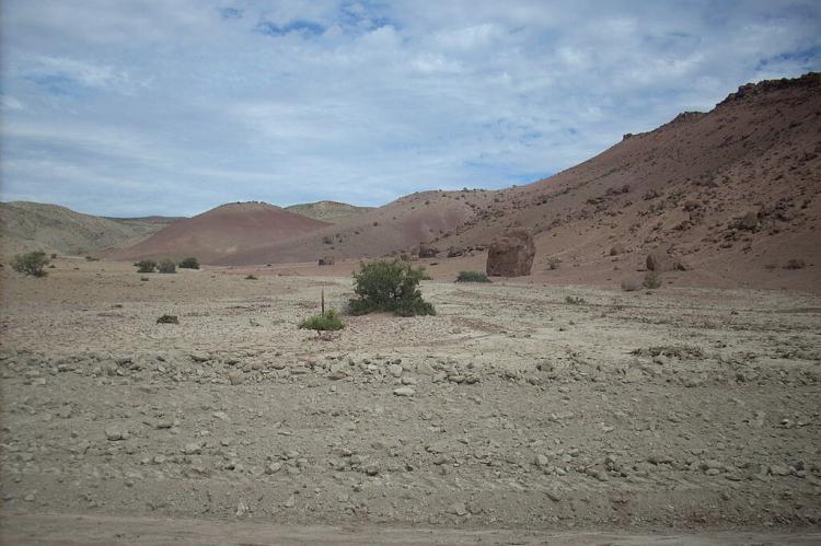 View of the typical landscape of Patagonia, near Paso del Sapo, Argentina