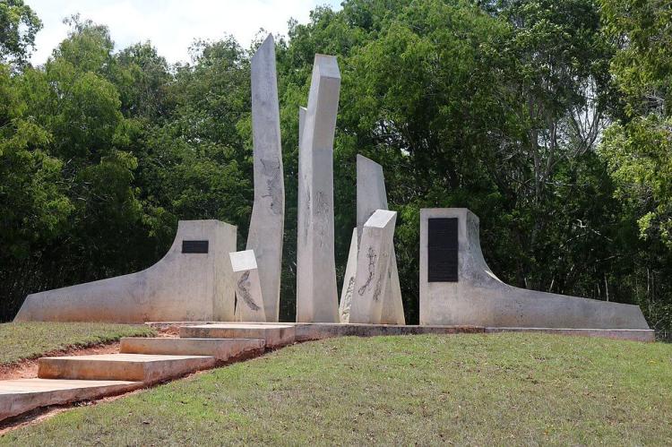 Monument in the Desembarco del Granma National Park in honor of the victims of the Granma expedition.