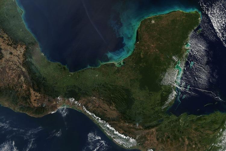 NASA image of Yucatan Peninsula 