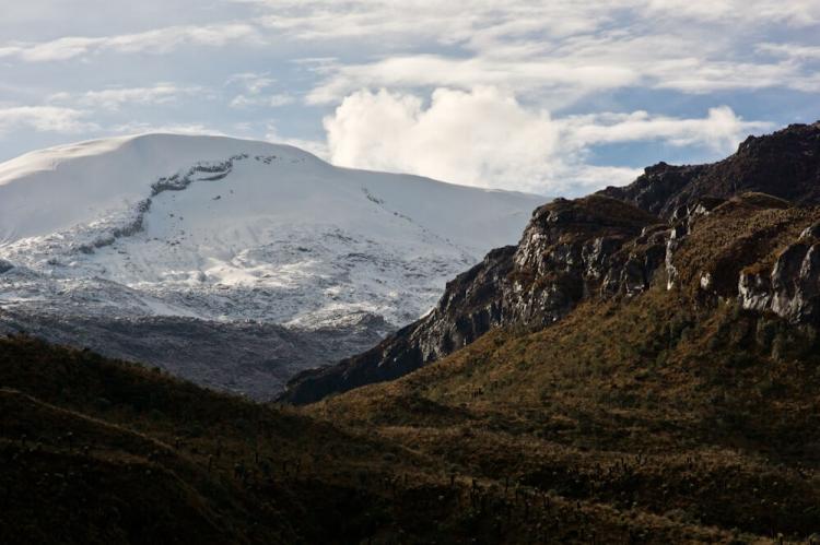 Nevado del Ruiz volcano in Los Nevados National Park, Colombia