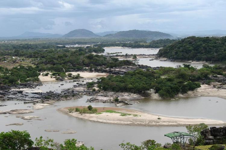 Rapids (Raudales de Atures) of the Orinoco River, near Puerto Ayacucho Airport, Venezuela