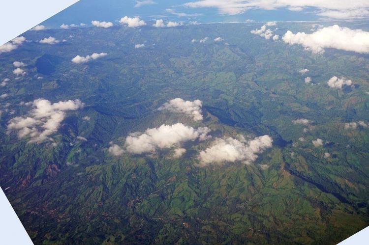 Aerial view of Parque Nacional Los Quetzales, Cordillera de Talamanca, Costa Rica