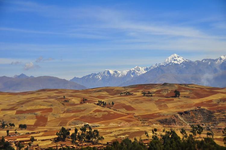 Quilted fields, Peruvian Andes