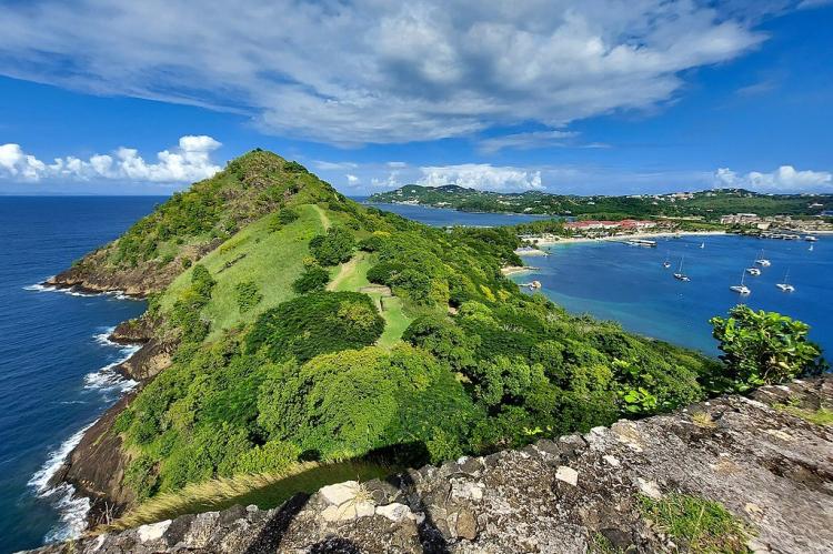 Pigeon Island from Fort Rodney, Saint Lucia