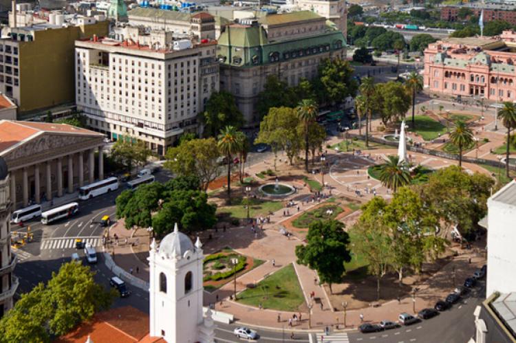 View of Plaza de Mayo, Buenos Aires, Argentina