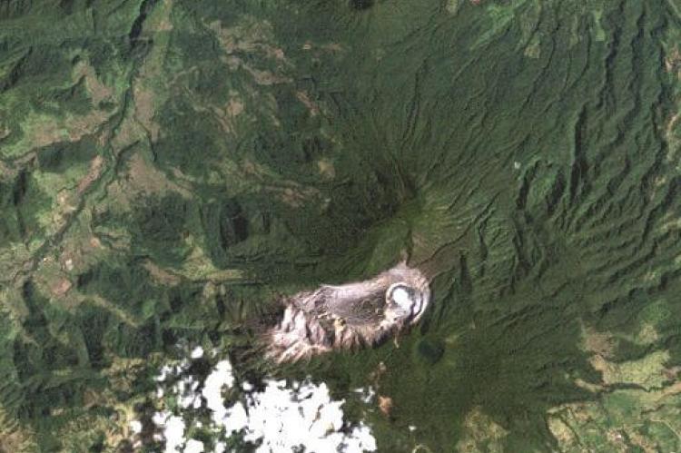 Poás Volcano, Costa Rica from space