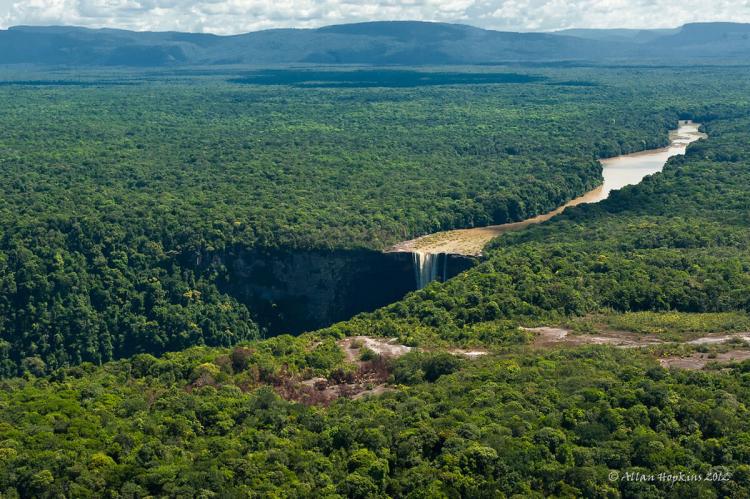 Potaro River reaches Kaieteur Falls, Guyana