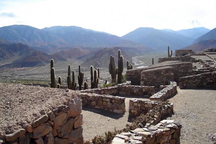 Ruins of Pucará de Tilcara, in the Jujuy province, Argentina. Located in the Quebrada de Humahuaca