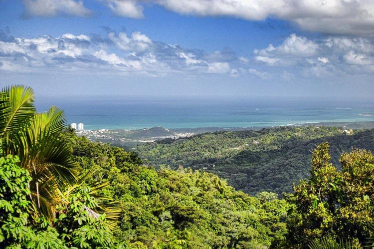 Looking northeast from El Yunque National Park in Puerto Rico