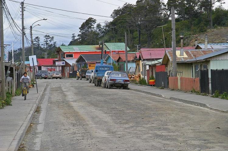 City street, Puerto Williams, Navarino Island, Chile