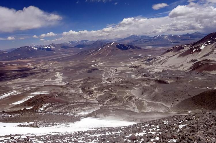 Looking across the Puna de Atacama from Ojos del Salado