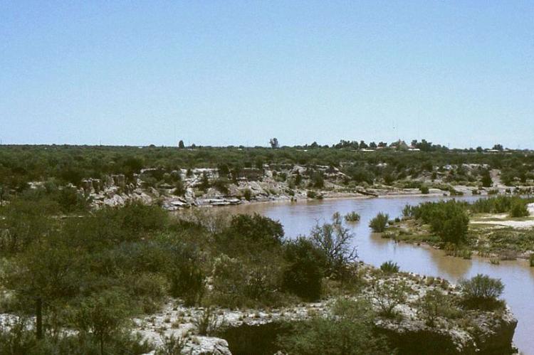Desaguadero River near the town of Desaguadero, Mendoza, Argentina