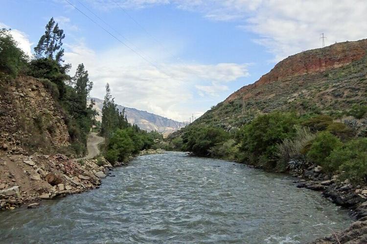 Rio Santa in Callejon de Huaylaz, Peru