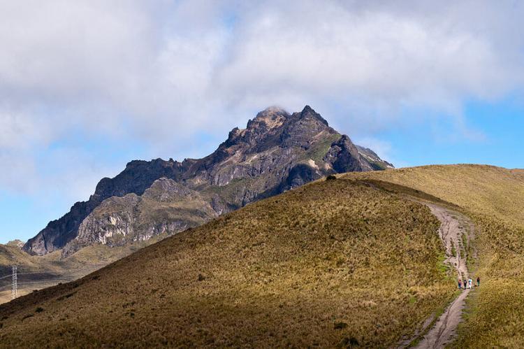 Rucu Pichincha approach taken from the southeast near Quito, Ecuador