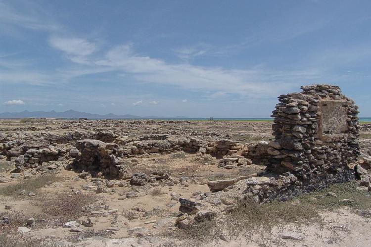 Ruins on the island of Cubagua, Nueva Esparta, Venezuela
